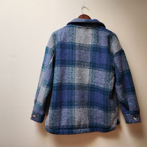 AS IS Little Mountain Blue Plaid Jacket M - Picture 5 of 5